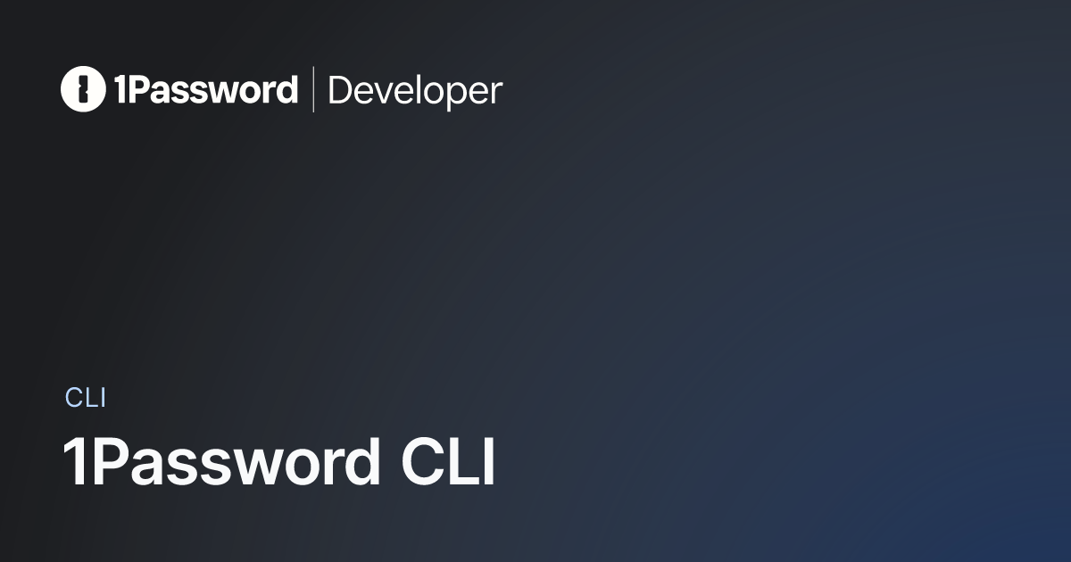 1Password CLI logo